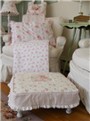 vintage pink roses romantic slipcovers barkcloth
